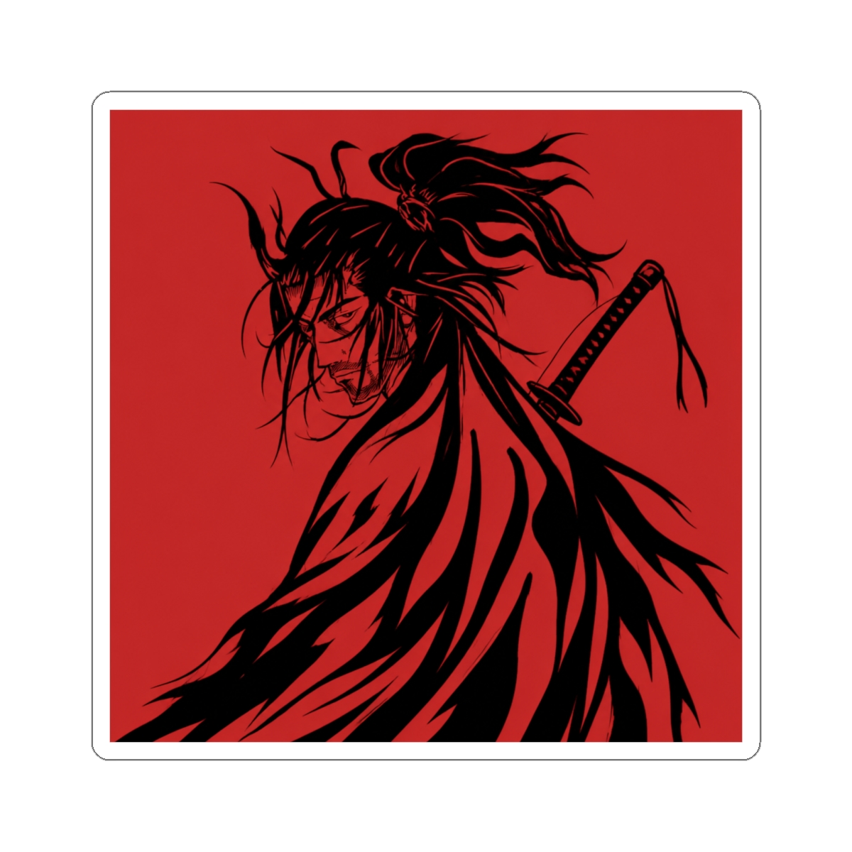 the ronin vagabond musashi miyamoto art Sticker