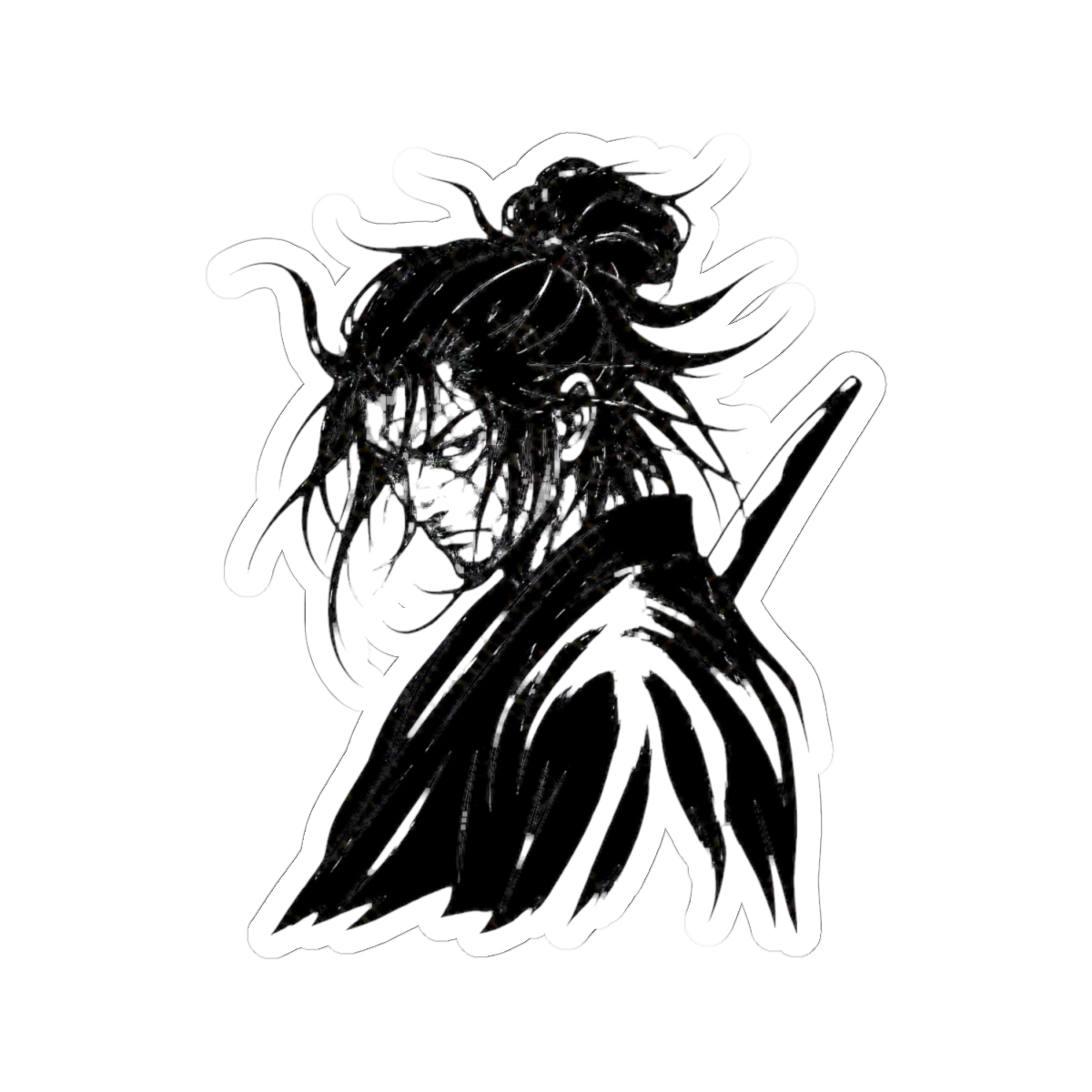 musashi miyamoto the ronin samurai in vagabond Sticker - alternate angle 1, merchandise