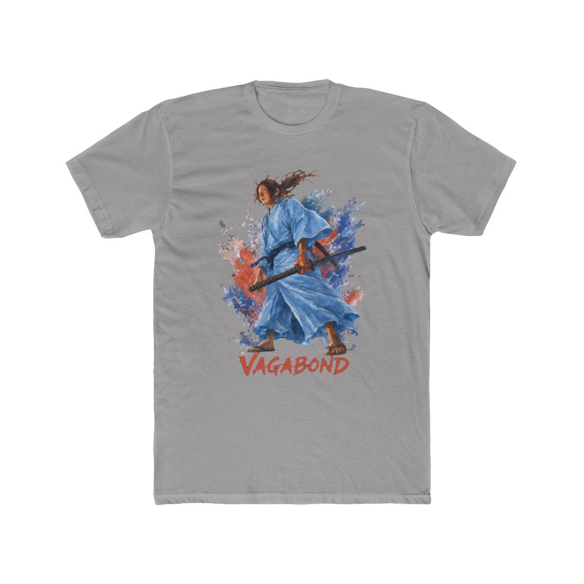 Vagabond Young Sasaki Kojiro Blue Robe Graphic T Shirt - alternate angle 2, merchandise