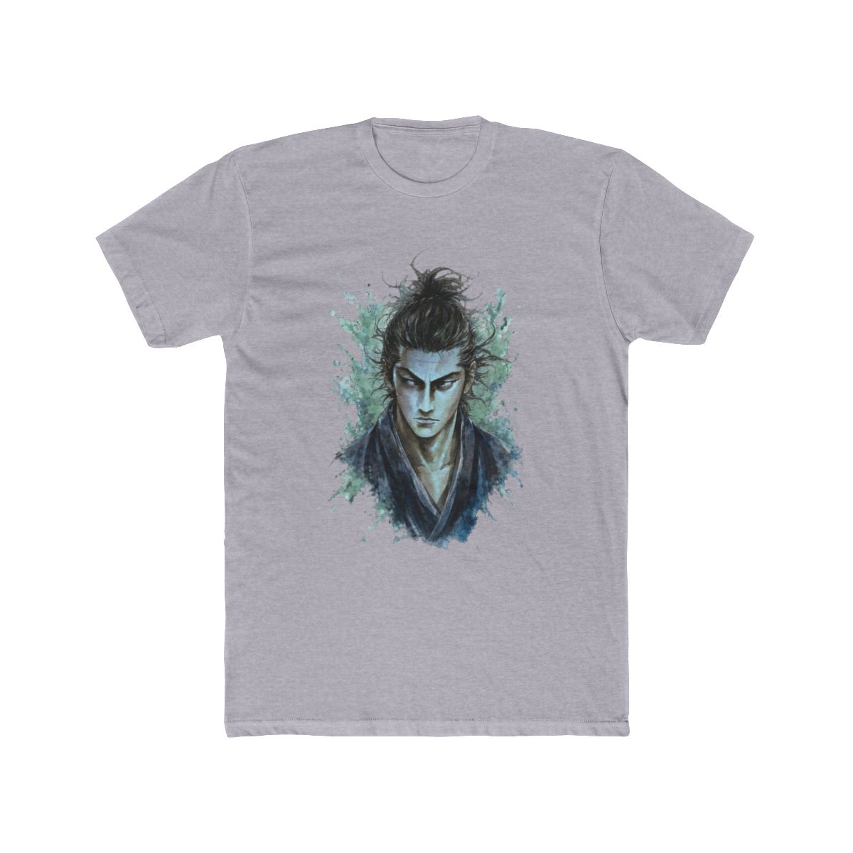 Vagabond Miyamoto Musashi Teal Aura Portrait Graphic T Shirt - alternate angle 5, merchandise
